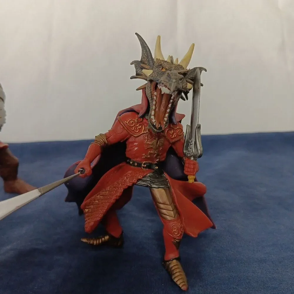 Papo Faceless Horseman Minotaur and Dragon Head Warrior Action Figure Lot PVC